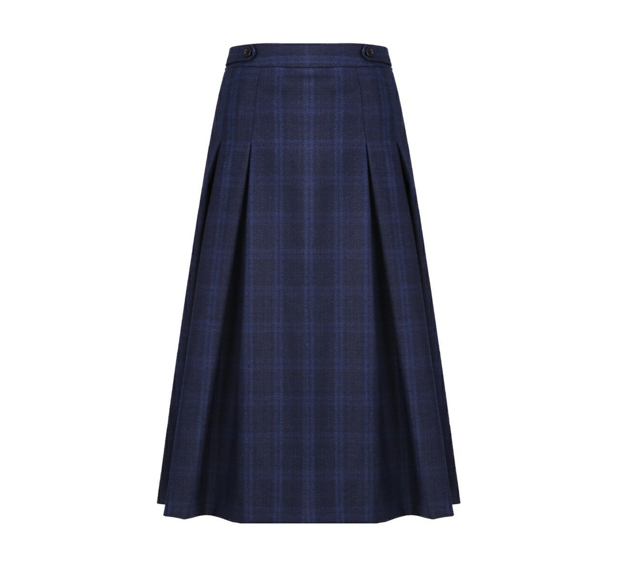 REHMAI Navy Check Wool Skirt, view 5 of 6
