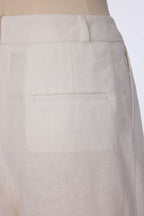 REHMAI White Linen Shorts, view 3 of 4