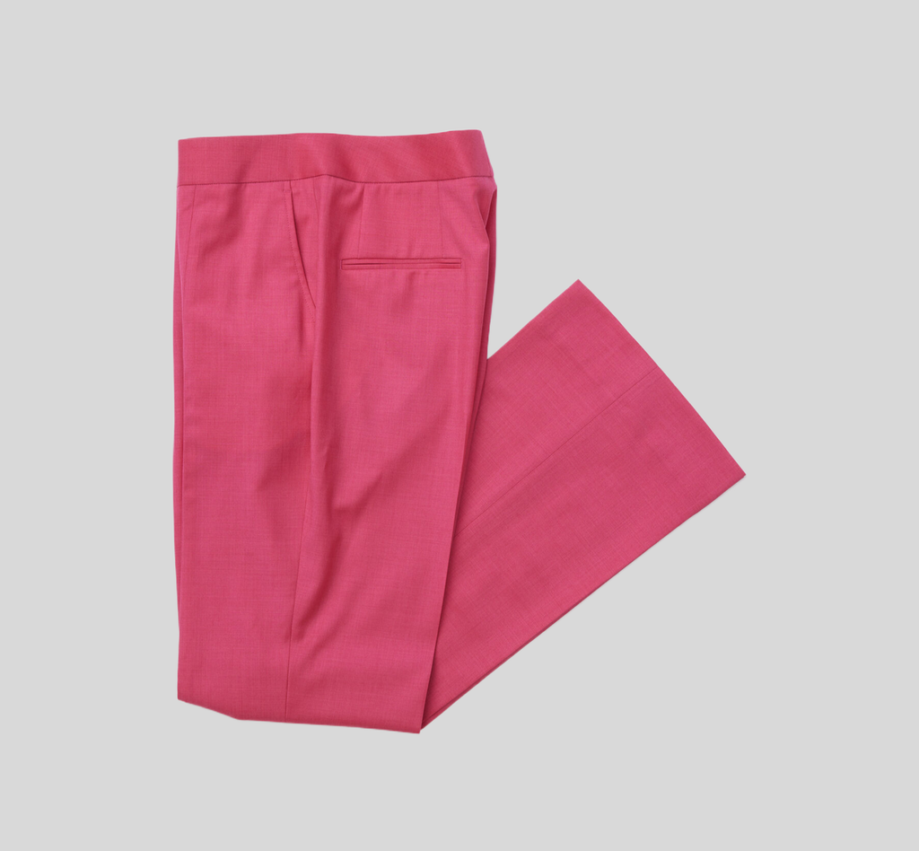 REHMAI Blue Textured Wool Trousers, view 5 of 5