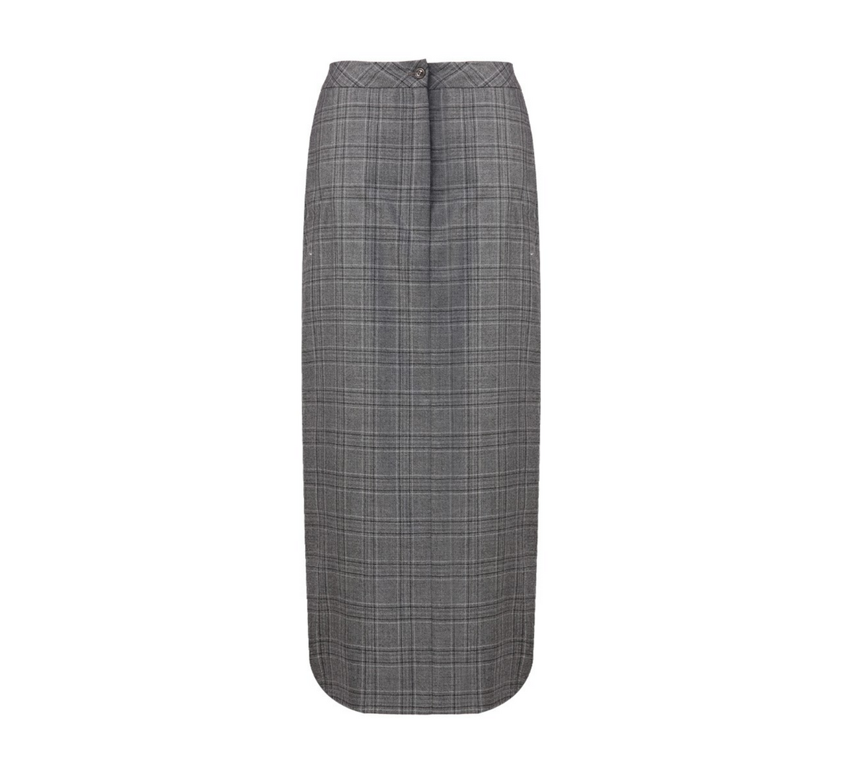 REHMAI Grey Check Wool Skirt, view 5 of 6