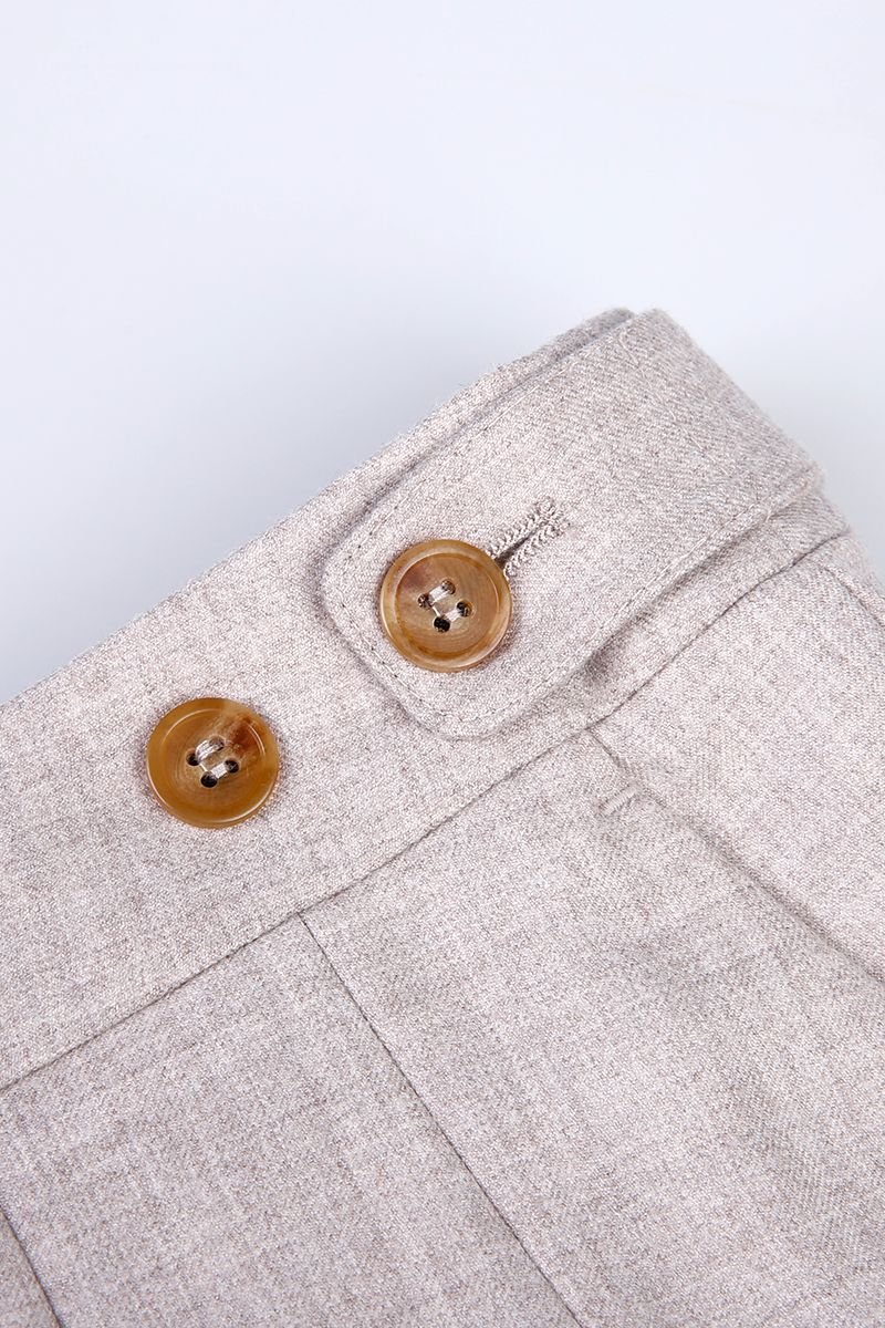 REHMAI Khaki Wool Skirt, view 4 of 5
