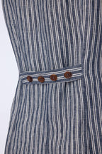 REHMAI Blue Stripe Linen Jacket, view 4 of 4