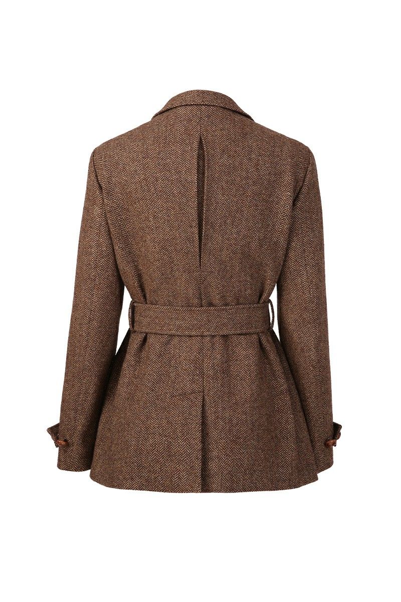 REHMAI Coffee Textured Wool Jacket, view 5 of 5