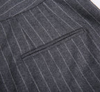 REHMAI Grey Stripe Wool Trousers, view 6 of 6