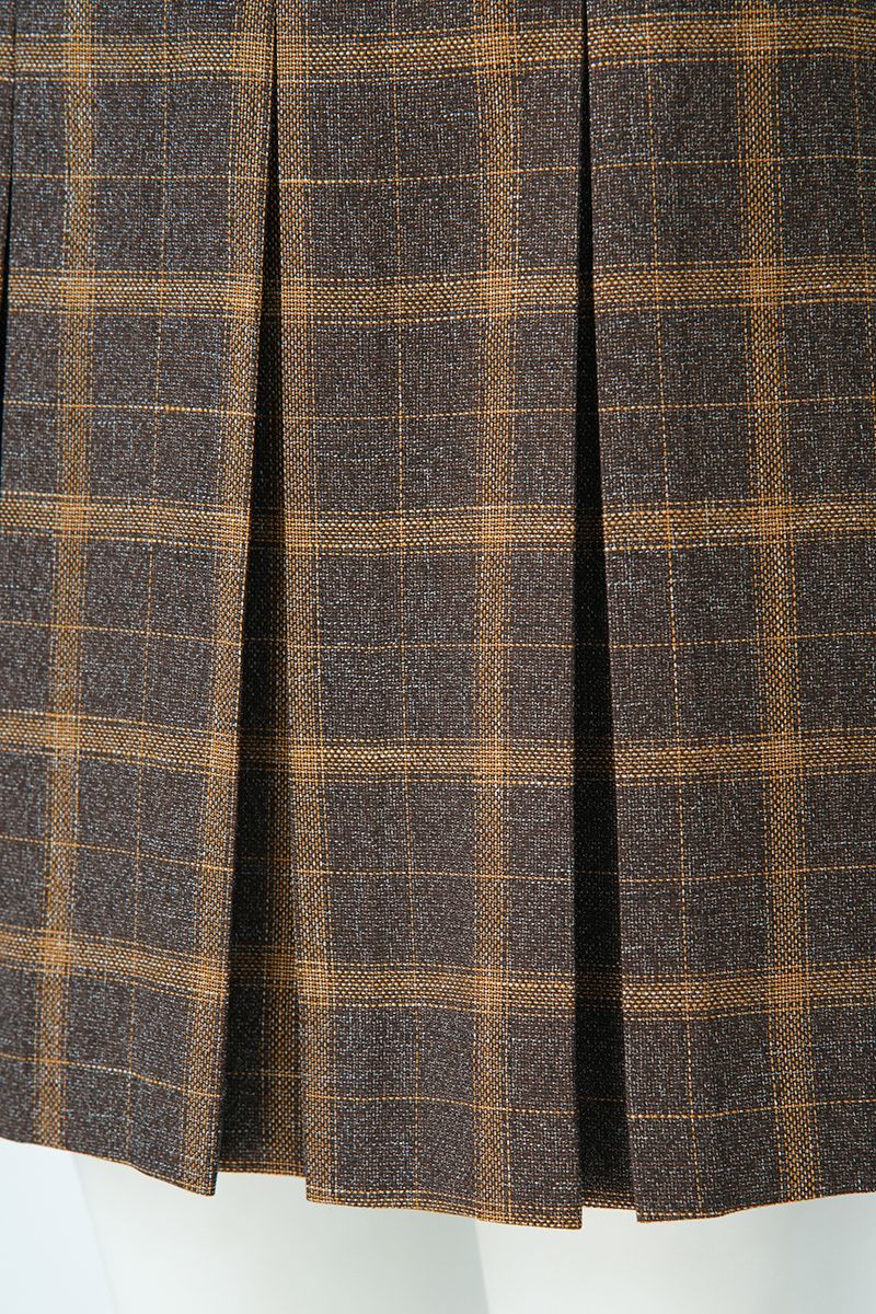 REHMAI Coffee Polyester Skirt, view 4 of 5