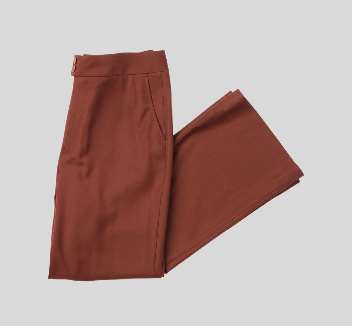 REHMAI Burgundy Wool Trousers, view 6 of 6