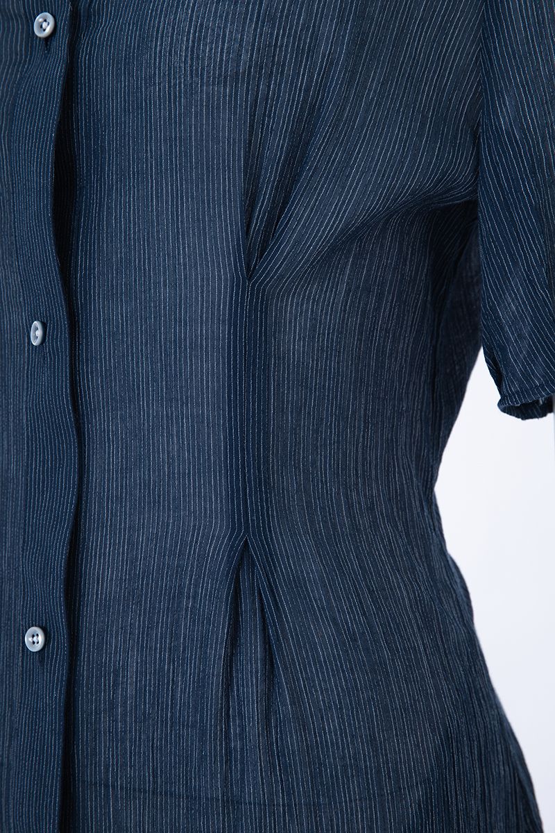 REHMAI Blue Cotton Shirt, view 5 of 7