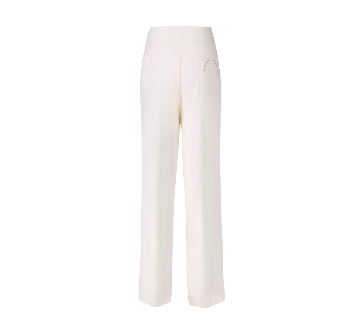 REHMAI White Wool Trousers, view 6 of 6