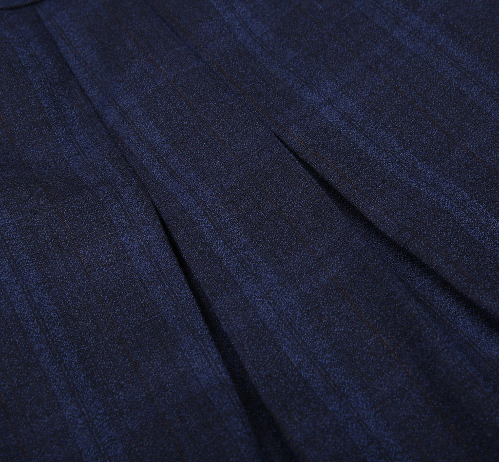 REHMAI Navy Check Wool Skirt, view 6 of 6