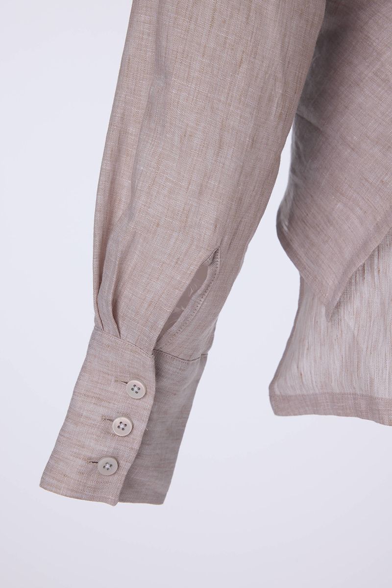 REHMAI Grey Linen Shirt, view 3 of 3