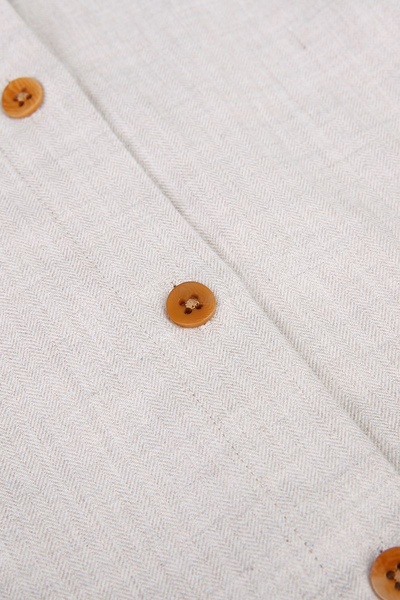 REHMAI Cream Cotton Shirt, view 5 of 5
