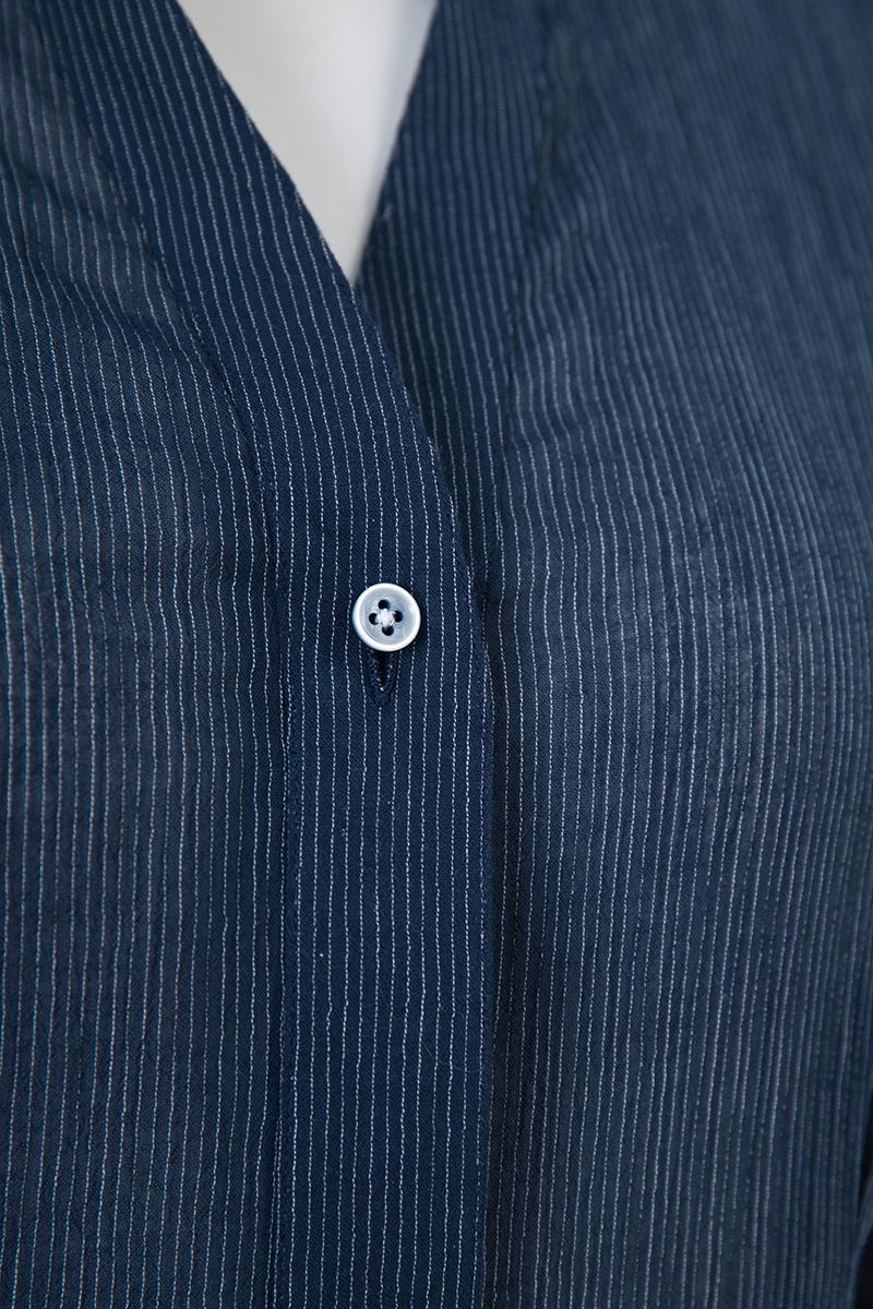 REHMAI Blue Cotton Shirt, view 6 of 7