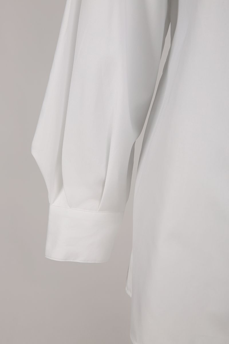 REHMAI White Textured Cotton Shirt, view 5 of 6