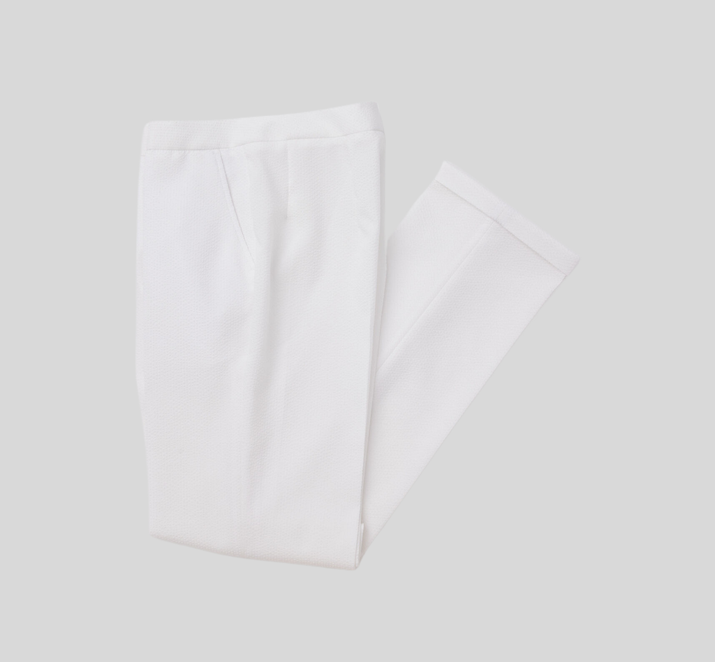 REHMAI White Polyester Trousers, view 7 of 7