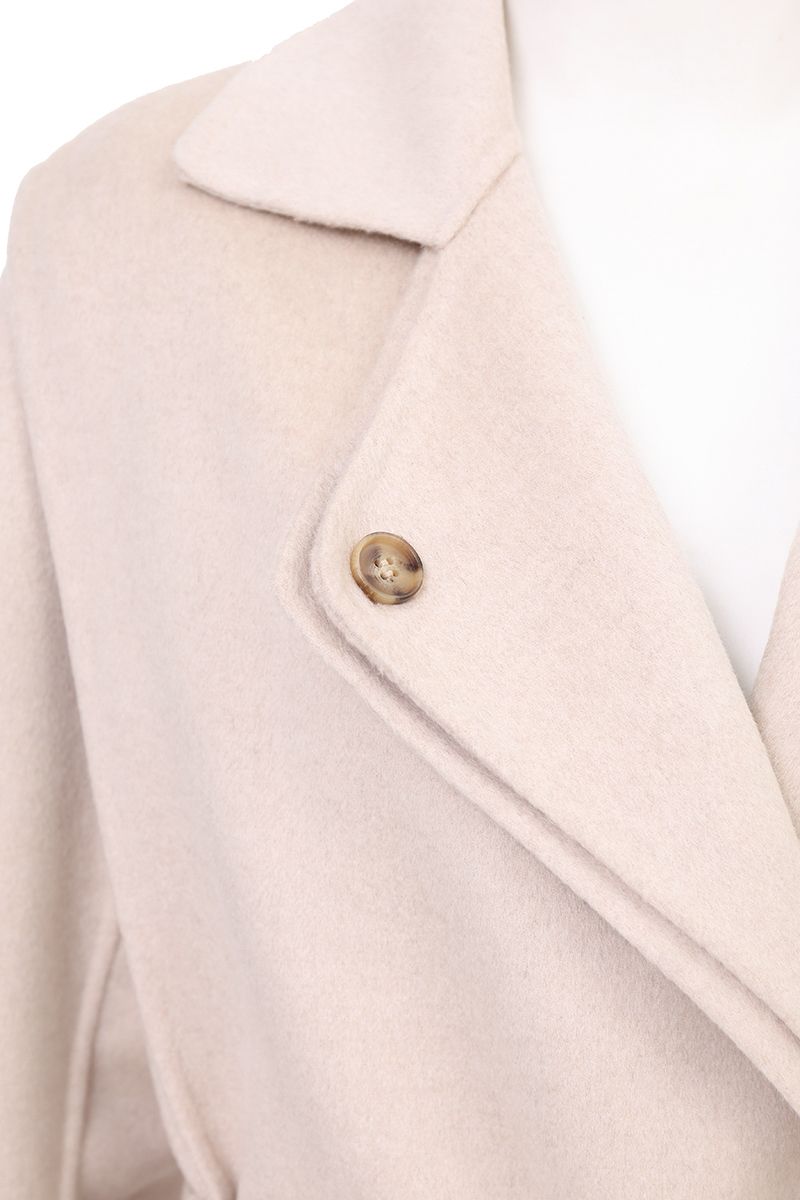 REHMAI Khaki Cashmere Coat, view 5 of 6