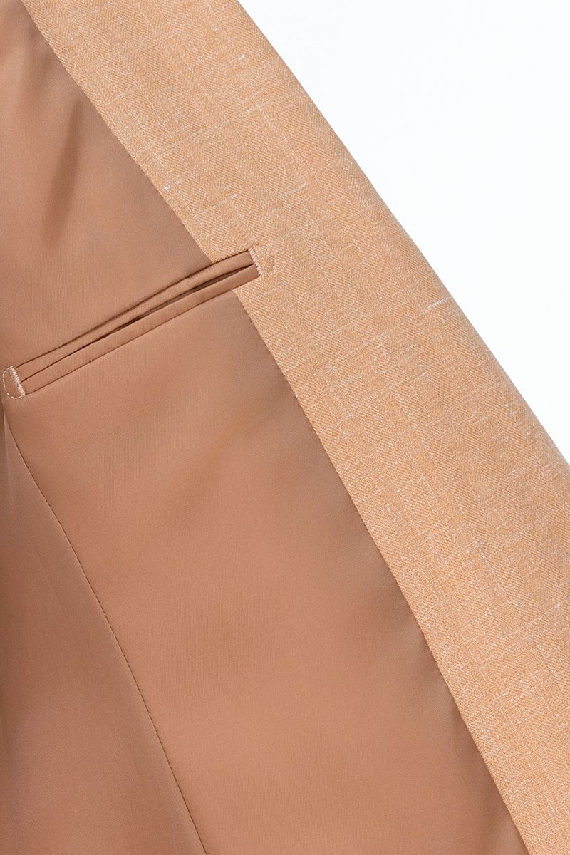 REHMAI Orange Textured Wool Jacket, view 6 of 7