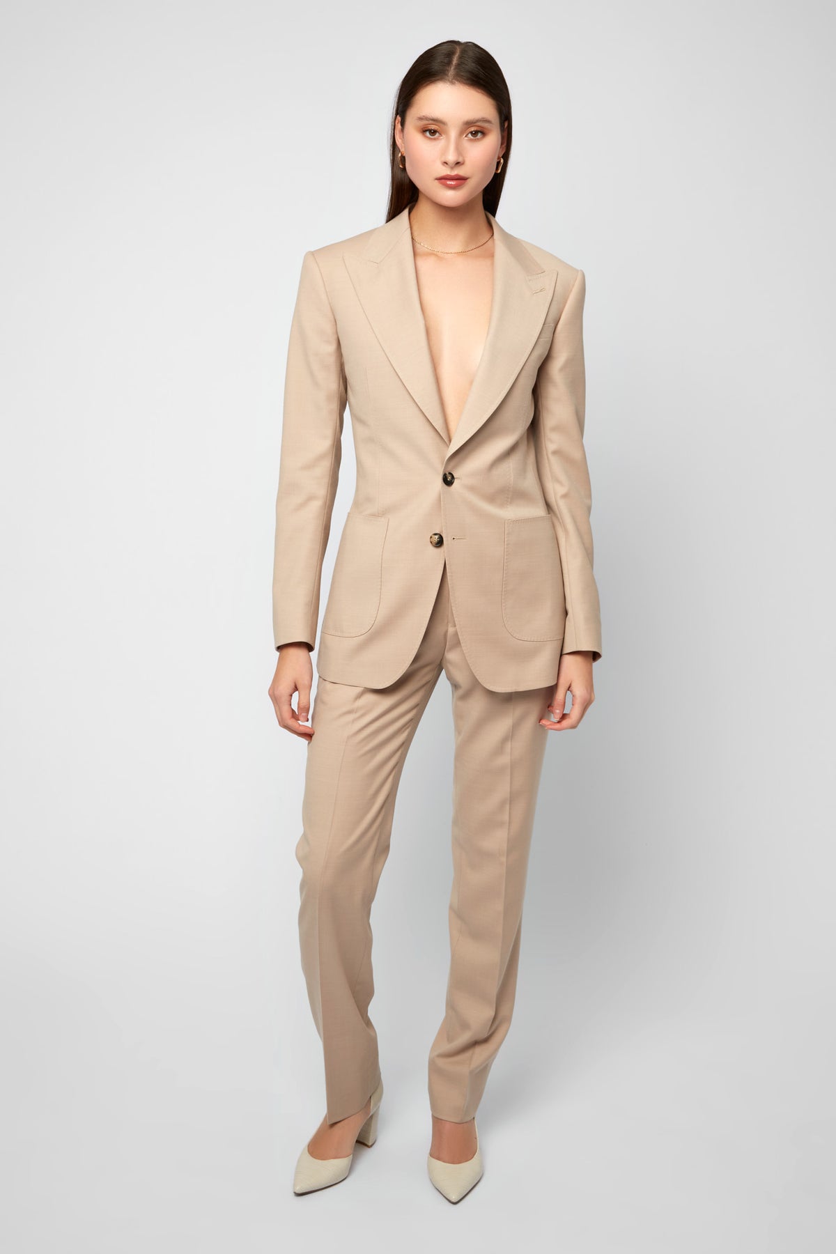REHMAI Creamsicle Dream Suit in cream, view 1 of 7